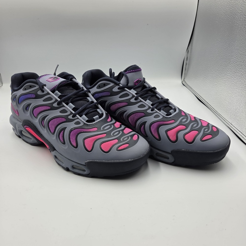 Nike Men’s Air Max Plus TN - Grey with Pink & Purple Accents
